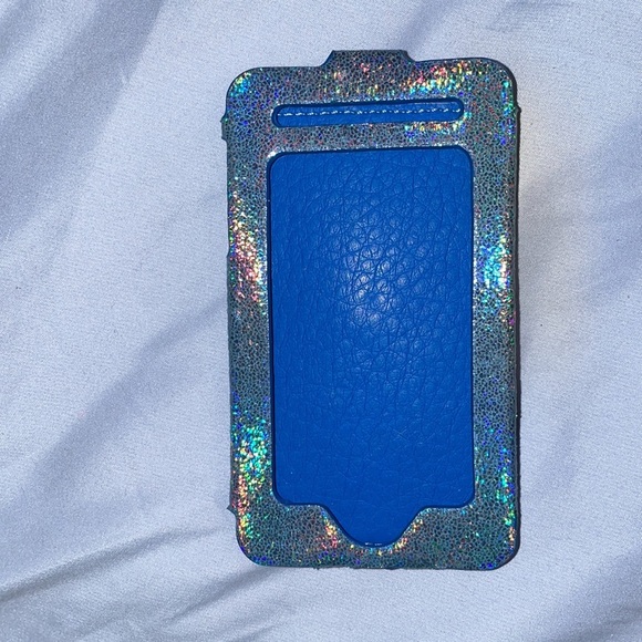 iPhone 5 Blue shimmer wallet case - Picture 2 of 2